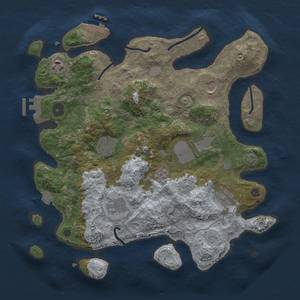 Thumbnail Rust Map: Procedural Map, Size: 3500, Seed: 5456657, 15 Monuments