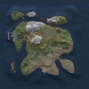 Thumbnail Rust Map: Procedural Map, Size: 2400, Seed: 1645410948, 7 Monuments