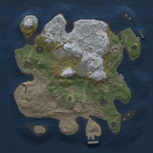 Thumbnail Rust Map: Procedural Map, Size: 3000, Seed: 8666, 13 Monuments