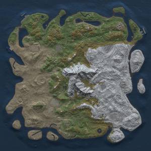 Thumbnail Rust Map: Procedural Map, Size: 5000, Seed: 78346736, 19 Monuments