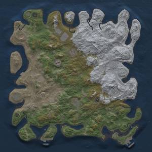 Thumbnail Rust Map: Procedural Map, Size: 4500, Seed: 1376065119, 19 Monuments