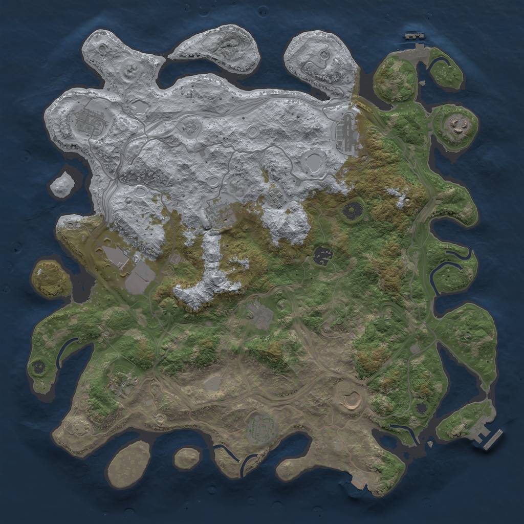 Rust Map: Procedural Map, Size: 4250, Seed: 75576248, 19 Monuments