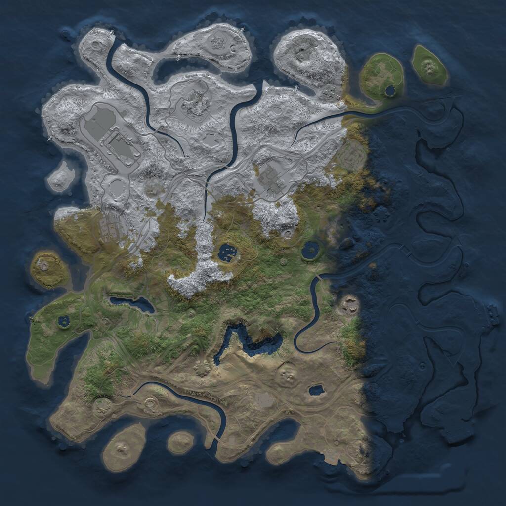 Rust Map: Procedural Map, Size: 4250, Seed: 75576248, 15 Monuments