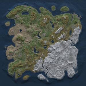 Thumbnail Rust Map: Procedural Map, Size: 4500, Seed: 1573135970, 15 Monuments