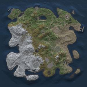 Thumbnail Rust Map: Procedural Map, Size: 3500, Seed: 1258169101, 15 Monuments