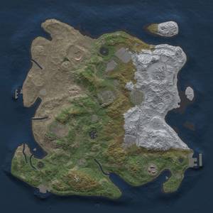 Thumbnail Rust Map: Procedural Map, Size: 3500, Seed: 125478635, 17 Monuments