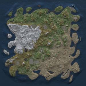 Thumbnail Rust Map: Procedural Map, Size: 4250, Seed: 1939756779, 19 Monuments