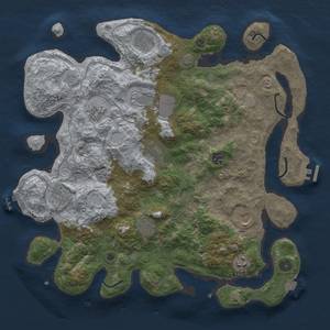 Thumbnail Rust Map: Procedural Map, Size: 4000, Seed: 1887690268, 18 Monuments