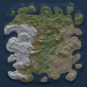 Thumbnail Rust Map: Procedural Map, Size: 4200, Seed: 2000310482, 19 Monuments