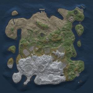 Thumbnail Rust Map: Procedural Map, Size: 3500, Seed: 233635928, 17 Monuments