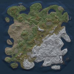 Thumbnail Rust Map: Procedural Map, Size: 4500, Seed: 626506102, 19 Monuments