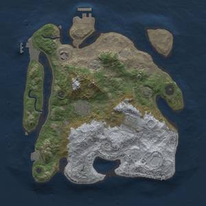 Thumbnail Rust Map: Procedural Map, Size: 3000, Seed: 912727340, 12 Monuments