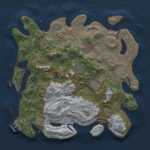 Thumbnail Rust Map: Procedural Map, Size: 4000, Seed: 1222480082, 19 Monuments