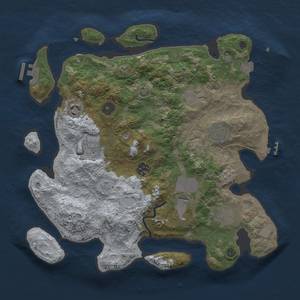 Thumbnail Rust Map: Procedural Map, Size: 3500, Seed: 621281990, 16 Monuments