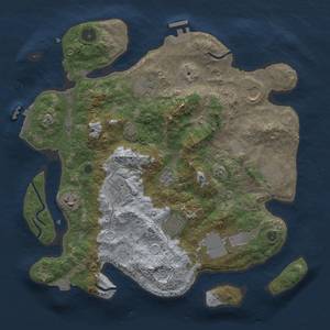 Thumbnail Rust Map: Procedural Map, Size: 3500, Seed: 39625, 16 Monuments