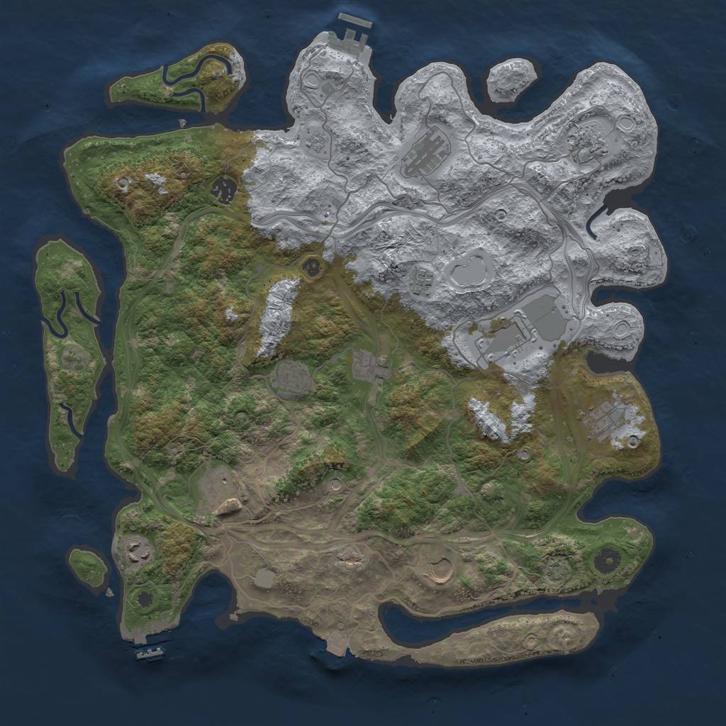 Rust Map: Procedural Map, Size: 4250, Seed: 1892212331, 19 Monuments