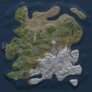 Thumbnail Rust Map: Procedural Map, Size: 3500, Seed: 9995555, 16 Monuments