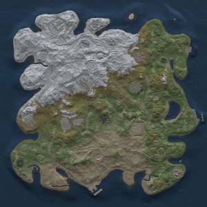 Thumbnail Rust Map: Procedural Map, Size: 4250, Seed: 18002, 19 Monuments