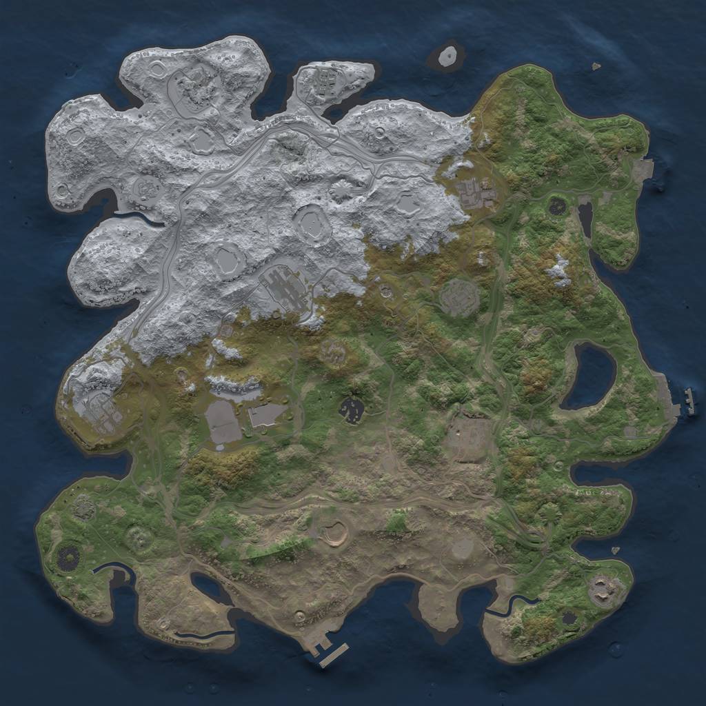 Rust Map: Procedural Map, Size: 4250, Seed: 18002, 19 Monuments