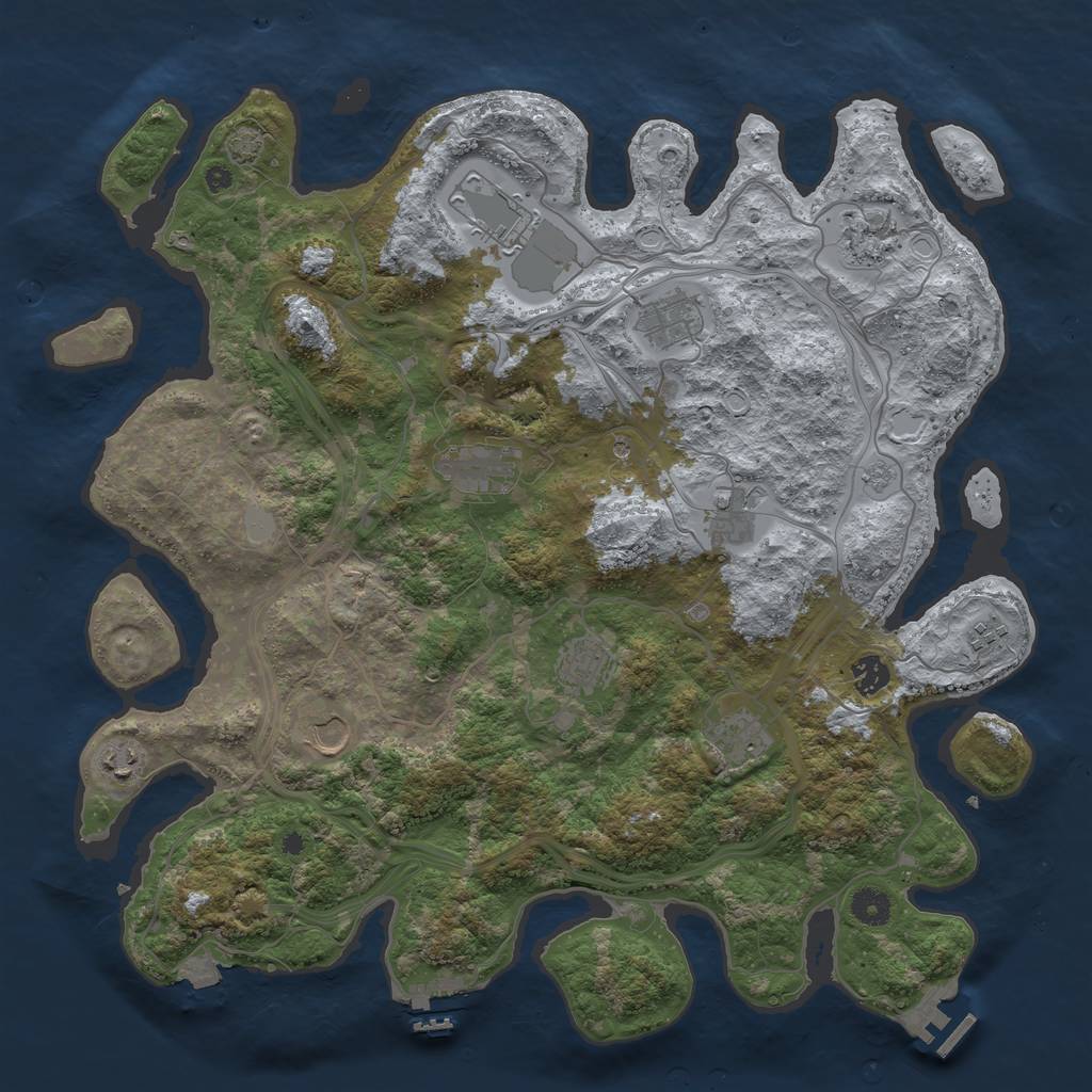 Rust Map: Procedural Map, Size: 4250, Seed: 254328256, 19 Monuments