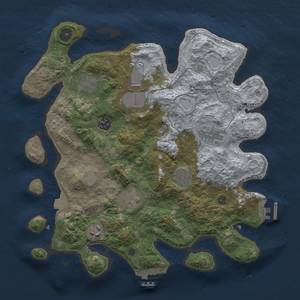 Thumbnail Rust Map: Procedural Map, Size: 3500, Seed: 2044973694, 16 Monuments