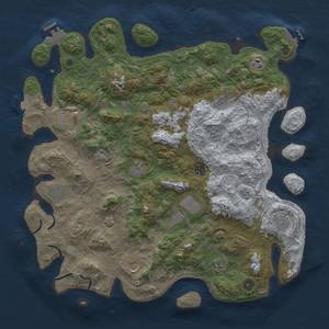 Thumbnail Rust Map: Procedural Map, Size: 4500, Seed: 1940350341, 19 Monuments