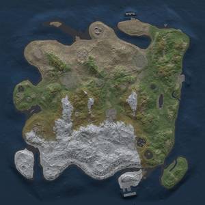 Thumbnail Rust Map: Procedural Map, Size: 3400, Seed: 2022902483, 15 Monuments