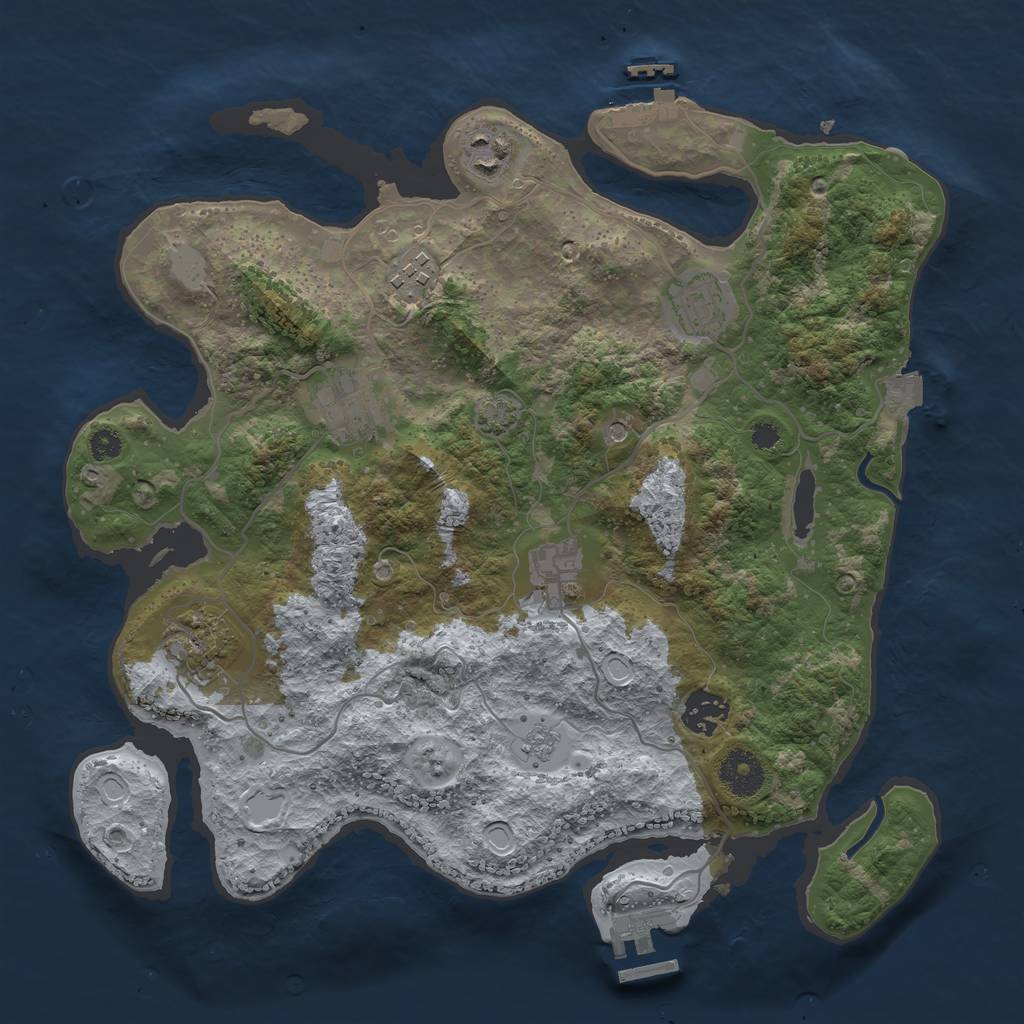 Rust Map: Procedural Map, Size: 3400, Seed: 2022902483, 15 Monuments