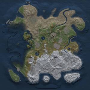 Thumbnail Rust Map: Procedural Map, Size: 3500, Seed: 4260824, 16 Monuments