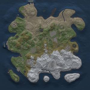 Thumbnail Rust Map: Procedural Map, Size: 3500, Seed: 4260824, 18 Monuments