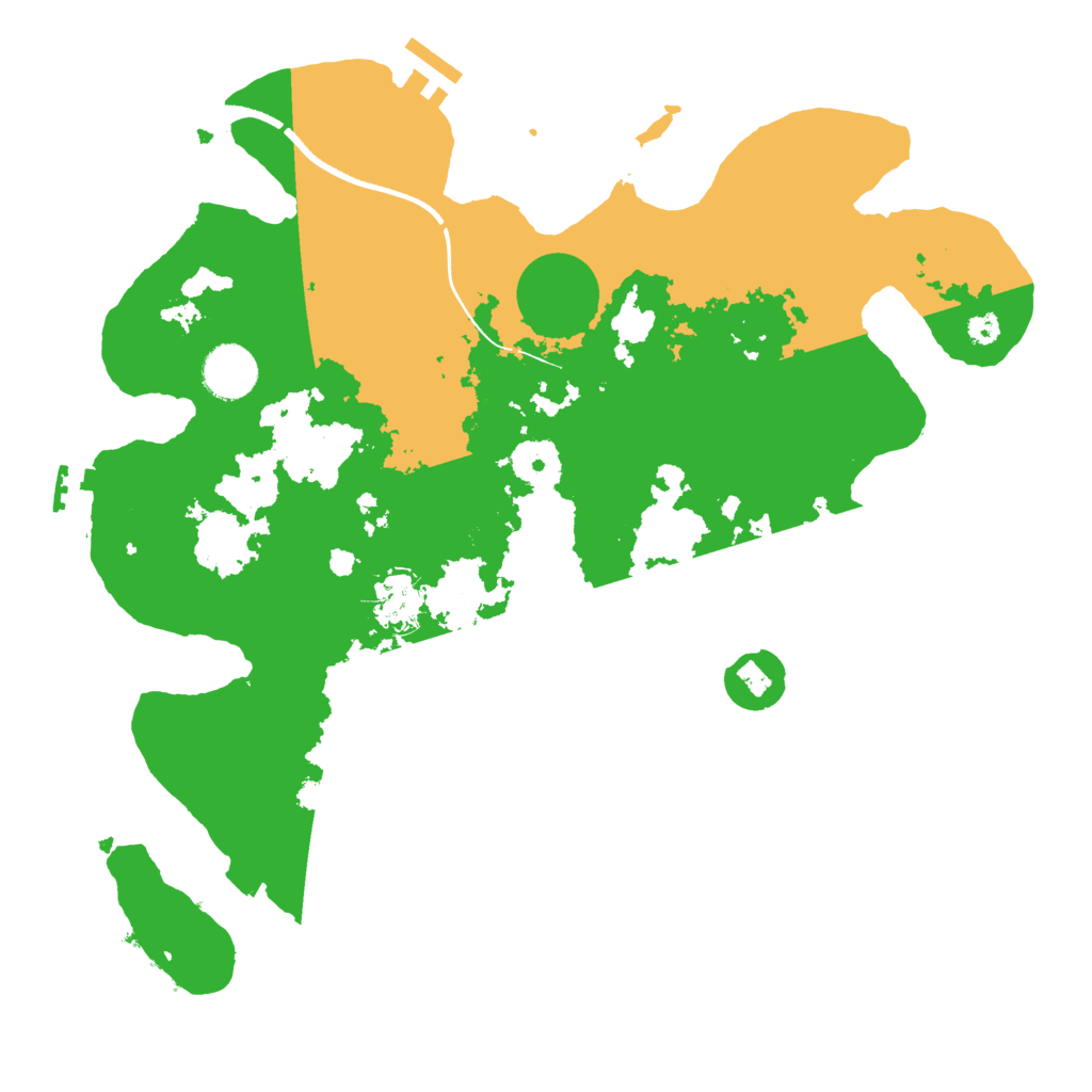 Biome Rust Map: Procedural Map, Size: 3500, Seed: 4260824