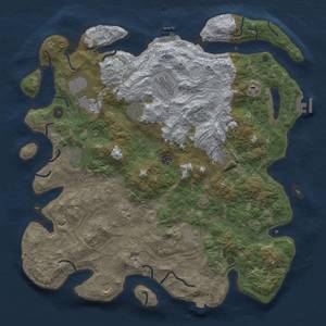 Thumbnail Rust Map: Procedural Map, Size: 4500, Seed: 38945734, 19 Monuments