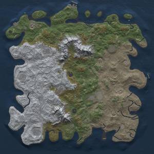 Thumbnail Rust Map: Procedural Map, Size: 5000, Seed: 9052024, 19 Monuments