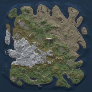 Thumbnail Rust Map: Procedural Map, Size: 4500, Seed: 726749107, 19 Monuments