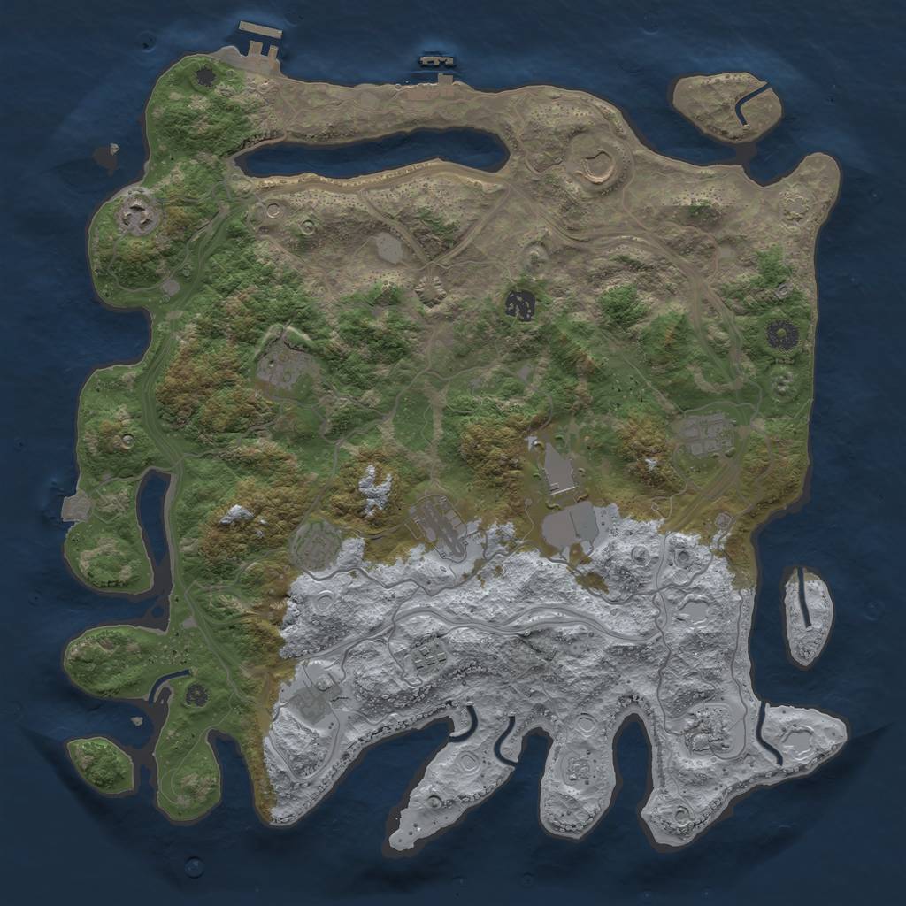 Rust Map: Procedural Map, Size: 4250, Seed: 959634367, 19 Monuments