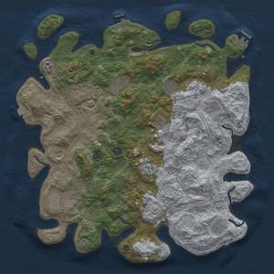 Thumbnail Rust Map: Procedural Map, Size: 4500, Seed: 2458099, 19 Monuments