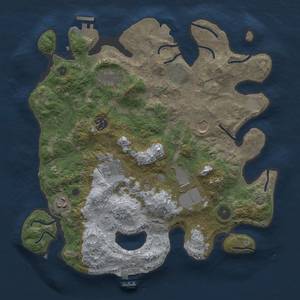 Thumbnail Rust Map: Procedural Map, Size: 3500, Seed: 734875452, 15 Monuments