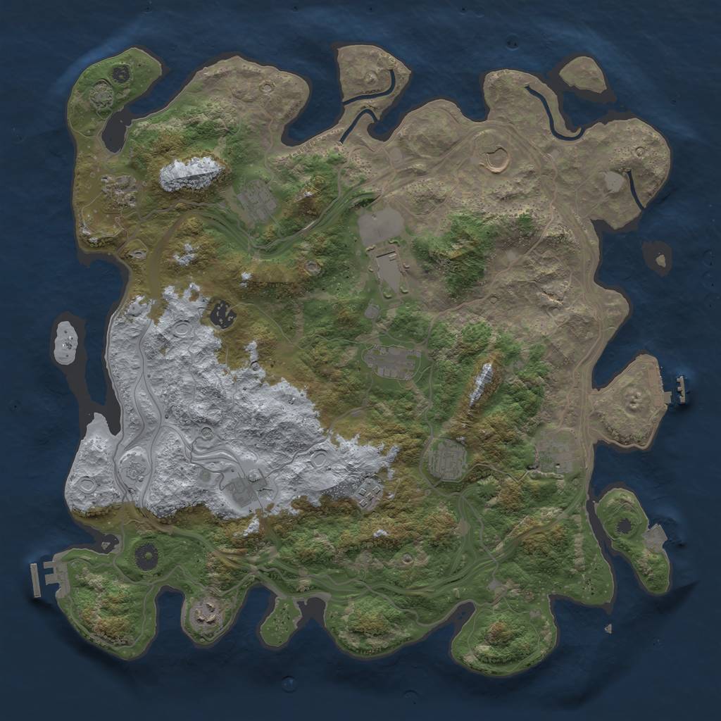 Rust Map: Procedural Map, Size: 4250, Seed: 956881625, 19 Monuments