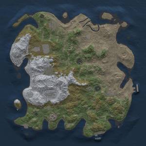 Thumbnail Rust Map: Procedural Map, Size: 4000, Seed: 96070207, 17 Monuments