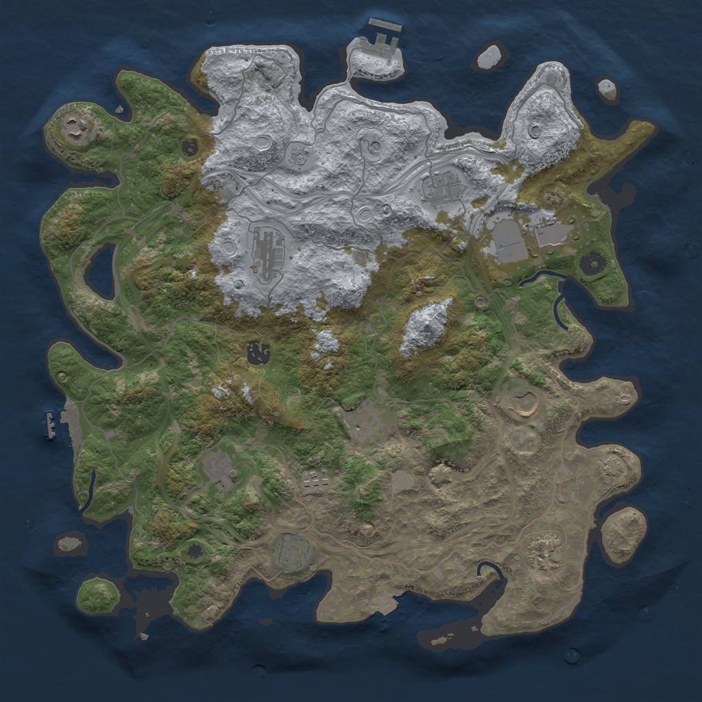 Rust Map: Procedural Map, Size: 4250, Seed: 363739812, 19 Monuments