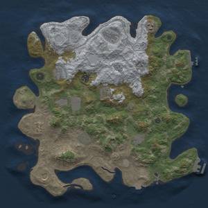 Thumbnail Rust Map: Procedural Map, Size: 4000, Seed: 1113517171, 19 Monuments