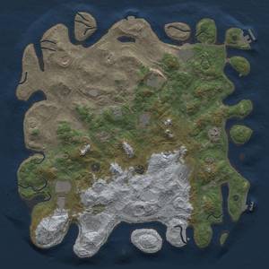 Thumbnail Rust Map: Procedural Map, Size: 4500, Seed: 2121585613, 19 Monuments