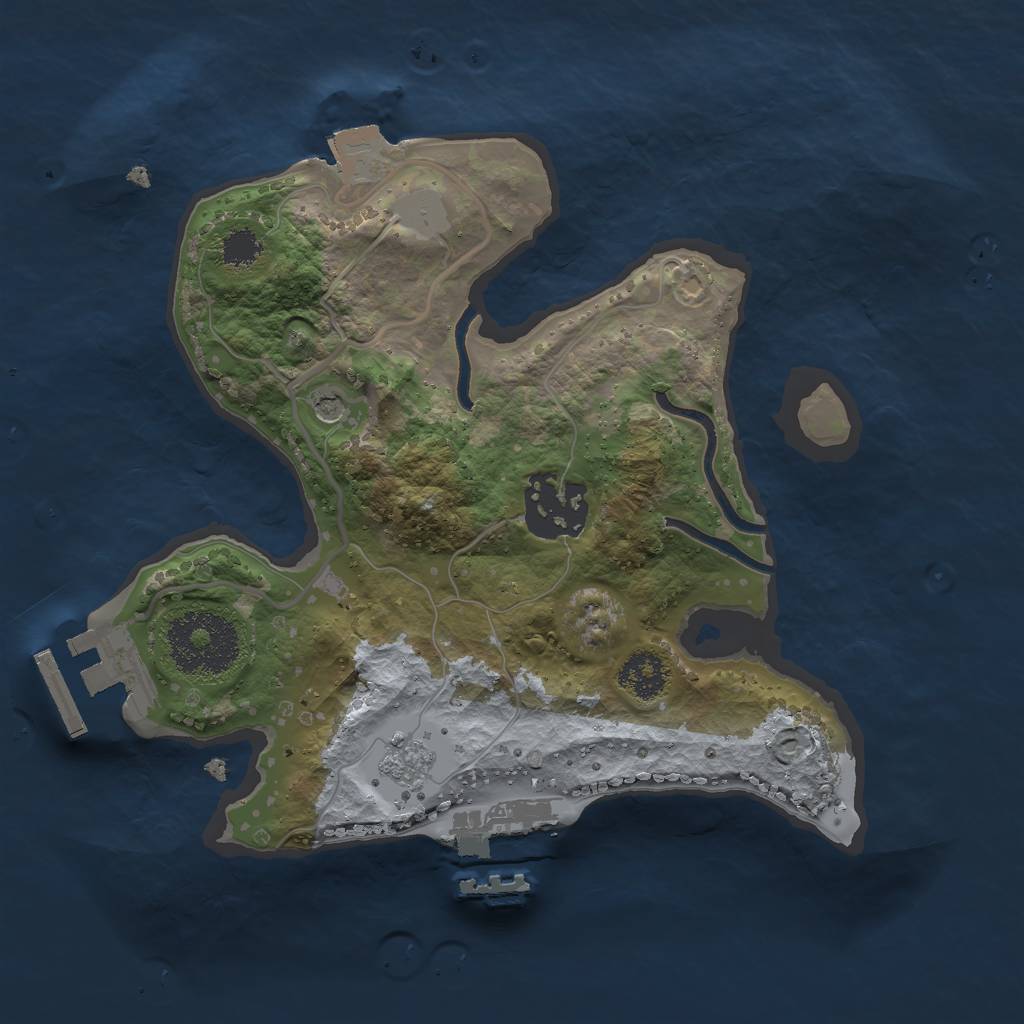 Rust Map: Procedural Map, Size: 2250, Seed: 682862, 8 Monuments