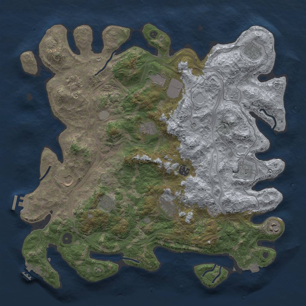 Rust Map: Procedural Map, Size: 4250, Seed: 19963, 19 Monuments