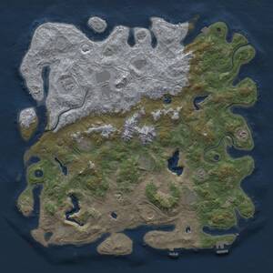 Thumbnail Rust Map: Procedural Map, Size: 5000, Seed: 690776193, 16 Monuments