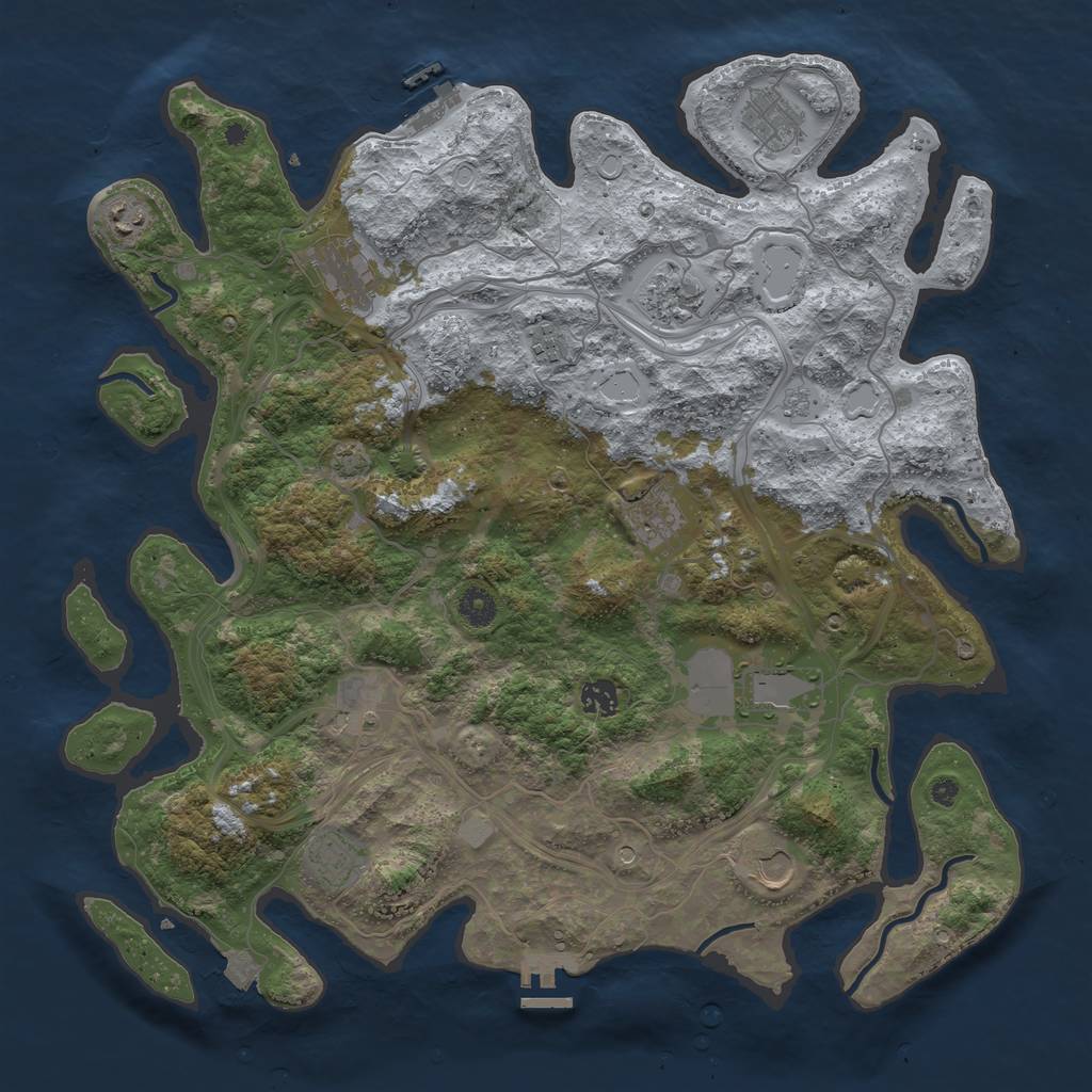 Rust Map: Procedural Map, Size: 4250, Seed: 1627547729, 19 Monuments