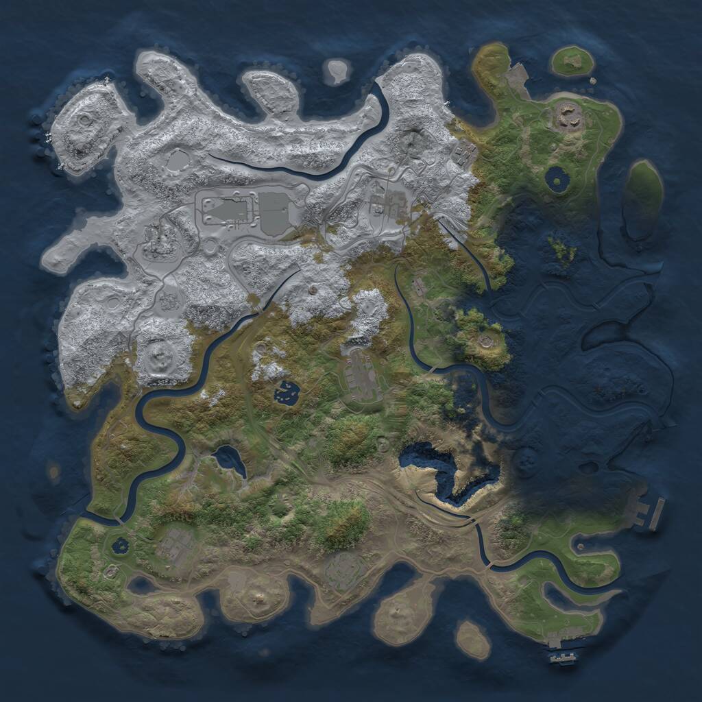 Rust Map: Procedural Map, Size: 4250, Seed: 936521926, 15 Monuments