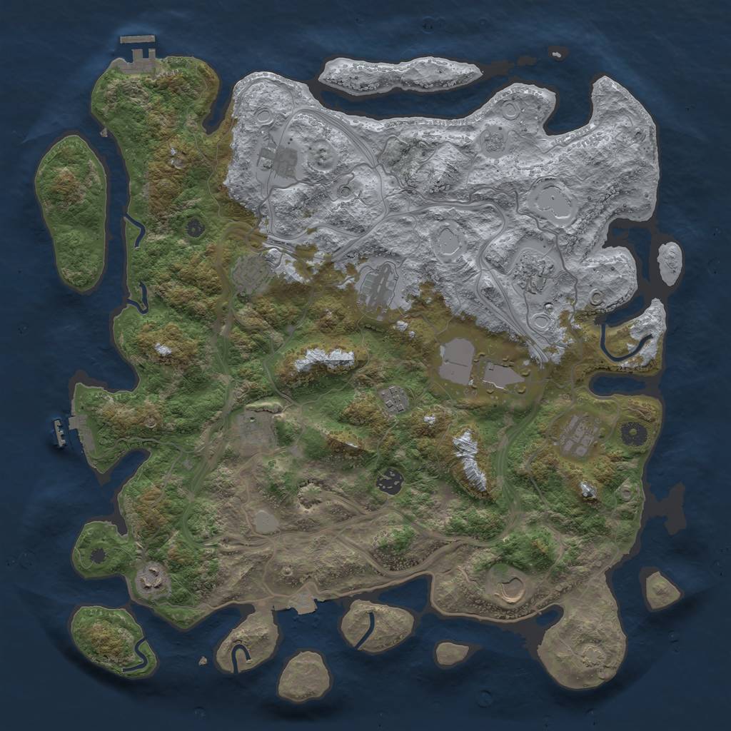 Rust Map: Procedural Map, Size: 4250, Seed: 2456357, 19 Monuments