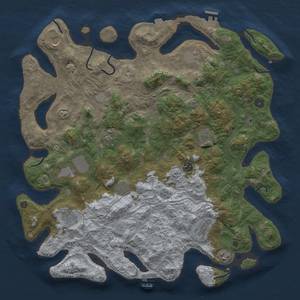 Thumbnail Rust Map: Procedural Map, Size: 4500, Seed: 24323, 19 Monuments