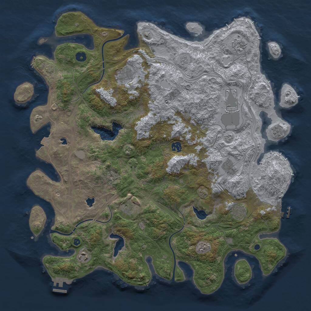 Rust Map: Procedural Map, Size: 4510, Seed: 733, 15 Monuments